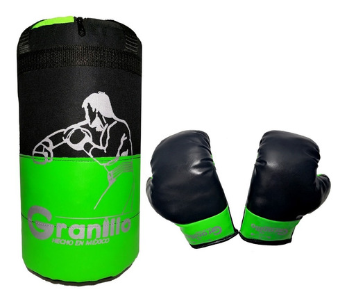 Costal Boxeo Para Niño + 1 Par Guantes Saco Box 2 A 12 Años