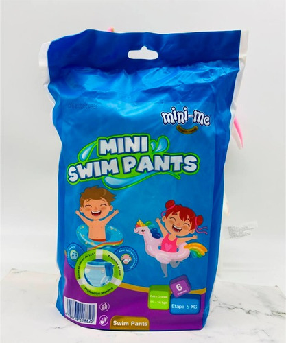 Pañales De Piscina Mini Me, Talla 5, Xg, 6 Unidades 