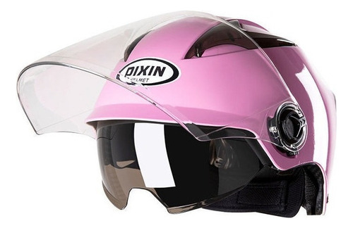 Motocicleta Eléctrica Mitad Casco Mujer A Prueba De Sol Dobl