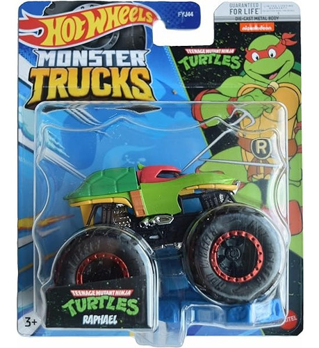 Hot Wheels Monster Trucks Ninja Turtles Raphael Escala 1:64