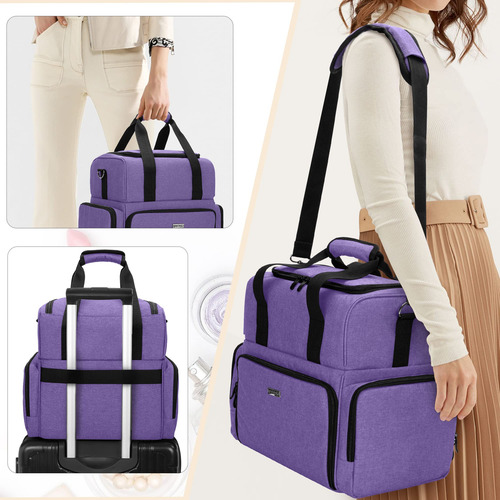 Bolsa De Maquillaje De Viaje Bafaso De 2 Capas Con 3 Bolsas