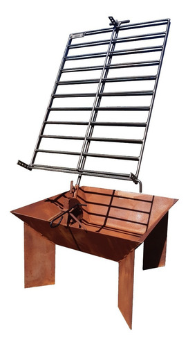 Imagen 1 de 2 de Fogon Exterior Brasero Fire Pit 40x40cm Con Asador - Brasas®
