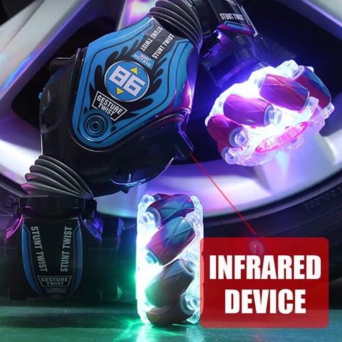 Carro Auto Control Remoto Luces Led Pulsera Acrobacias 360