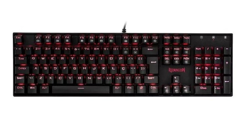 Teclado Gamer Redragon Mitra Led Red Mecânico Abnt2 Switch Outemu Blue K551 Pt-blue