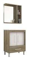Comprar Mueble De Baño Bacha Botiquin Espejo 60 Cm 2 Puertas Y Cajon