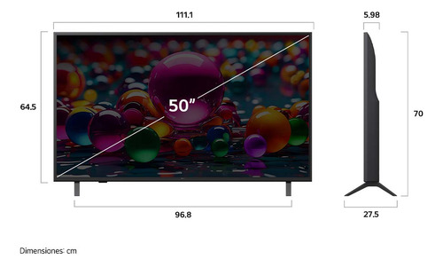 Pantalla 50 Pulgadas LG Uhd Ai Ua75 4k Smart Tv 2025