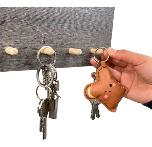 Perchero Organizador Porta Llaves De Pared Melamina Moderno