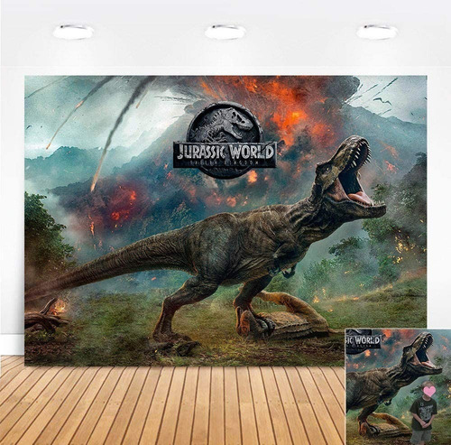 Jurassic Park Fondo Fotografia Diseño Dinosaurio 3d Niño