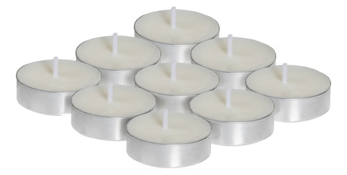 100 Velas Tealight Con Ligero Aroma Citrico Flotantes.