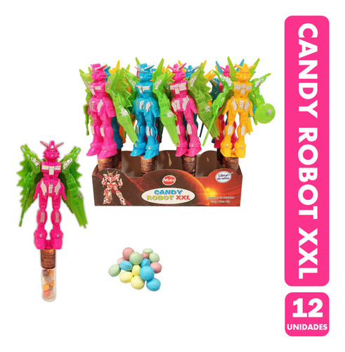 Caramelo Candy Robot Xxl Mabu- Libre De Sellos(caja Con 12u)