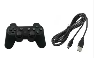 Control Ps3 Inalambrico + Cable De Carga De 3 Mts Megafire