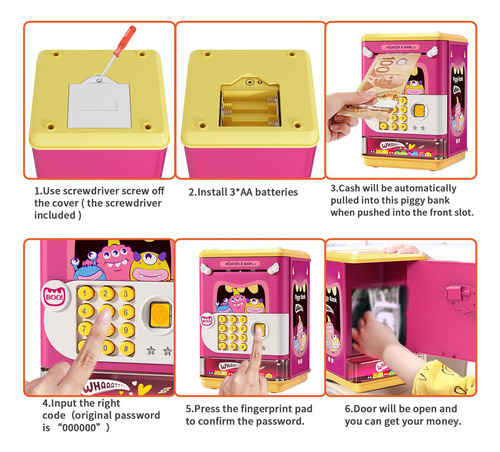 Deejoy Hucha Para Niños? Mini Cajero Automático Electróni