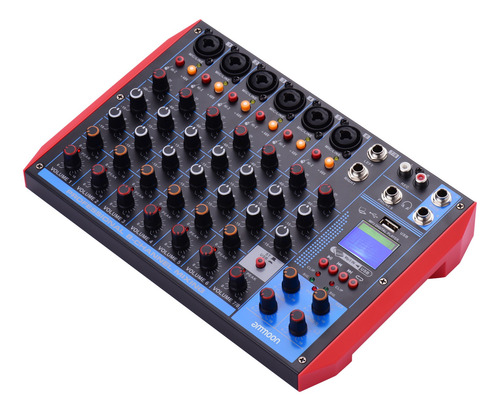 Ammoon Ag-8 8 Canales Consola De Mezcla Digital Audio Us