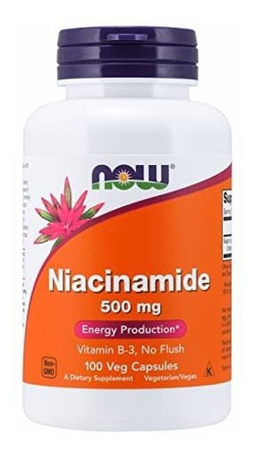 Vitamina B3 - Now Foods Niacinamida 500 Mg, Cápsulas De Vita