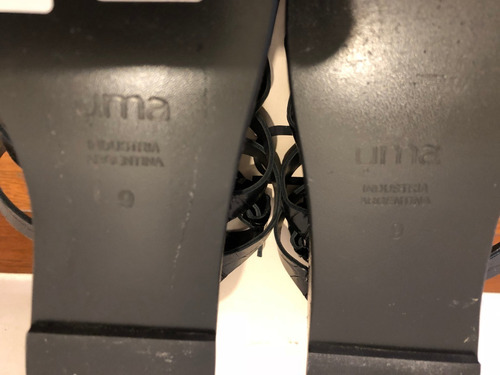 Sandalias Uma Negras Con Plataforma Talle 39 Nuevas!