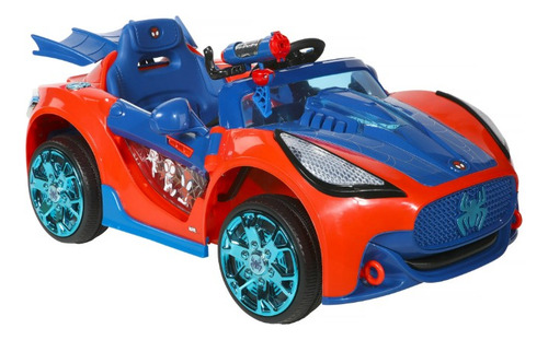 Carro Electrico 6v Infantil Spidey Spiderman. Luces Y Sonido Color Rojo Y Azul