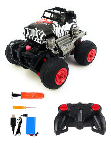 Auto A Control Remoto 4x4 Amphibious Diy Ruedas Inflables Color Blanco Rd52