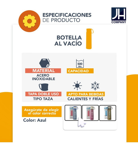 Imagen 8 de 8 de Termo De Acero Inoxidable Brillo Fashion Antiderrame 500 Ml
