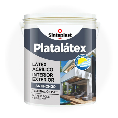 Platalátex 3,6 Lt Pintura Látex Interior-exterior Sinteplast