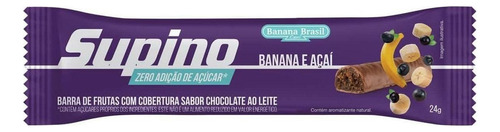 Supino Barra De Banana E Açai Zero Açúcar Com 32 Un De 24g