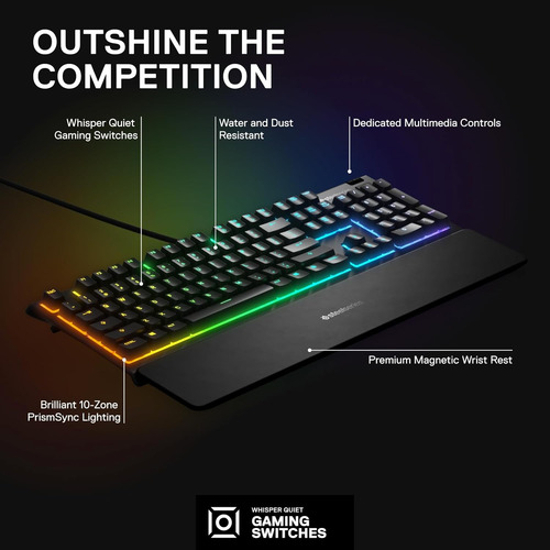 Teclado Para Juegos Steelseries Apex 3 Rgb - Iluminación Rgb