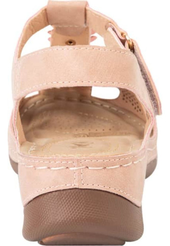 Sandalia Confort Flores Mujer Shosh Rosa