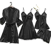 Comprar Robe De Renda De Seda Da Moda Feminina, Pijamas, Pijamas
