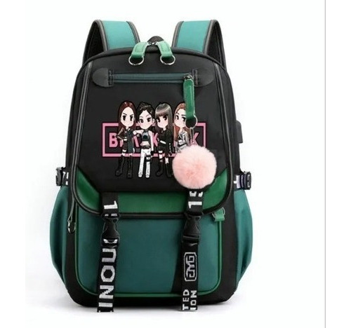 Mochila Blackpink Kpop Coreana Juvenil Con Puerto Usb