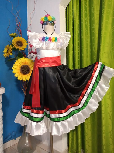 Disfraz Cotillòn Mèxico Frida Kahlo (alta Calidad) Niñas