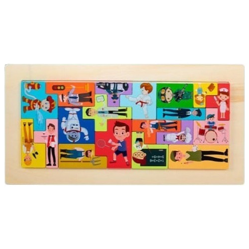 Pack 4 Puzzles Rompecabezas Tetris Puzzles De Madera 3d