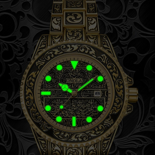 Reloj De Cuarzo Luminoso Impermeable Onola Man Color Del Fondo Negro