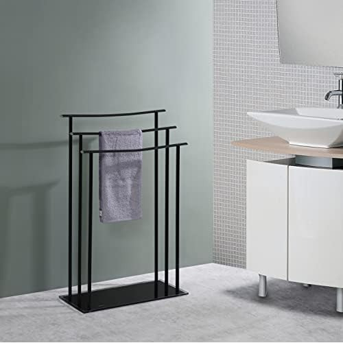 3 Tier Modern Freestanding Towel Rack Stand, Drying Tow...