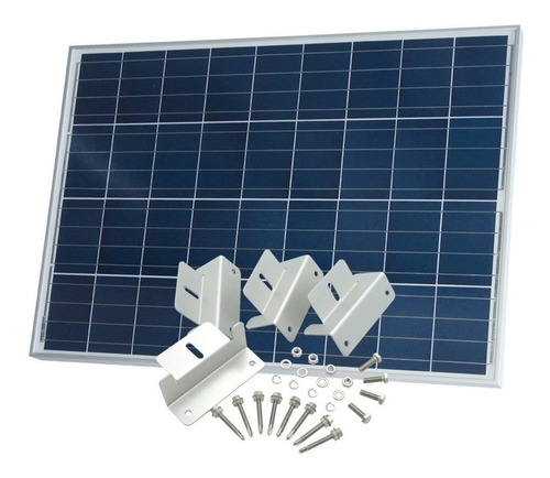 Panel Solar 90w Policristalino Con Soportes - Ps90 - Enertik