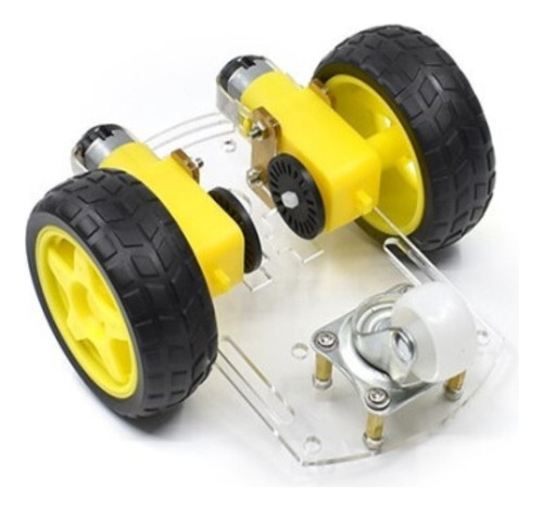 Kit Mini Chasis Robot Auto Car Rover 2wd 2 Motores Rueda