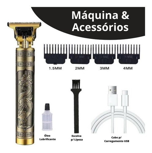 Maquina Dragao Cortar Cabelo Aparar Pelos Buda Profissional