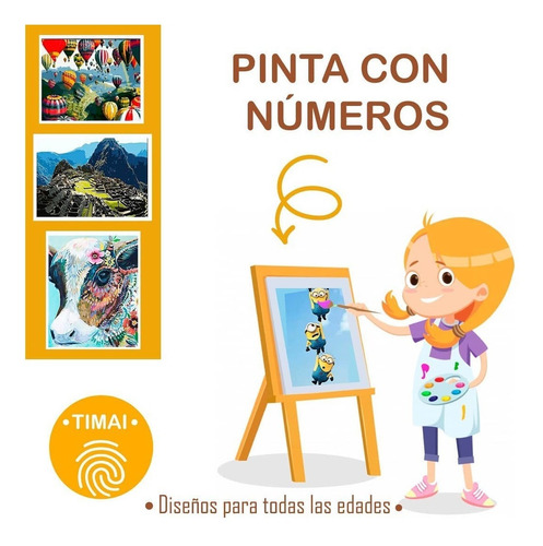 Lienzo Cotopaxi Y Caballos Pinta Con Números Timai Cuadro