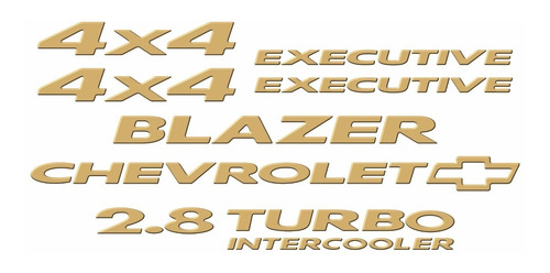 Adesivos Compatível Blazer Executive 2.8 Turbo 4x4 Resinados