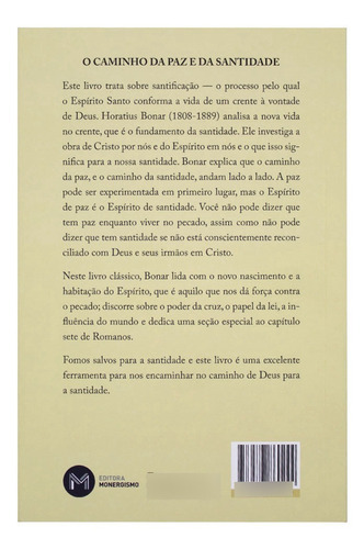 O Caminho De Deus Para A Santidade, De Horatius Bonar. Editora Monergismo, Capa Mole Em Português, 2021
