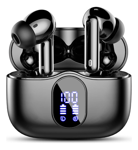 Btootos Wireless Earbud Bluetooth Heads With 4 Mic,40h Play.