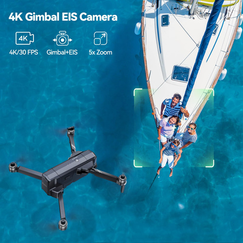 Dron F11gim2 Con Cámara 4k Y Retorno Automático Gps Negro