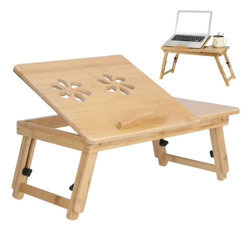 Bamboo folding laptop stand discount