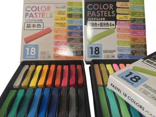 Giz Pastel Seco Com 36 Cores Tecido Cabelo Daiso Japan