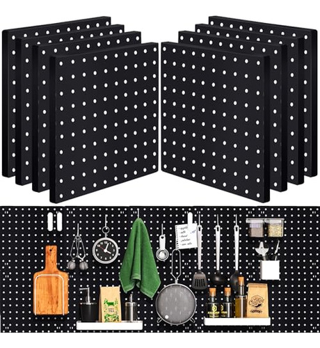 8pcs Pegboard, Peg Board, Pegboard Wall Organizer, Moun...