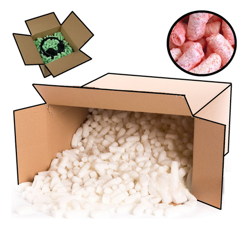 Flocos Proteçao Preenchimento Caixa Isopor Biopack 100 Litro