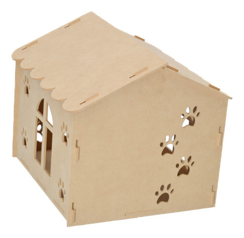 Cucha Cama Casita Perro Casa Moises Cueva Jaula 44x40c Color Madera Natural