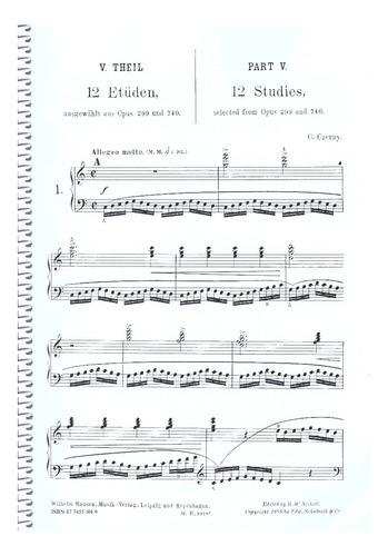 C. Czerny-germer: Etudes Book 3, Selected Pianoforte Etudes.