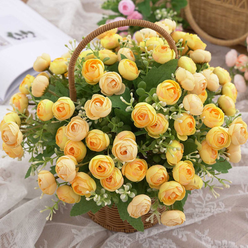 Hermosas Flores Artificiales De Seda Artificial Para Bodas,