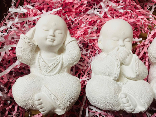 Imagen 2 de 3 de Figuras De Budas De Yeso Para Pintar Decorar Y Regalo