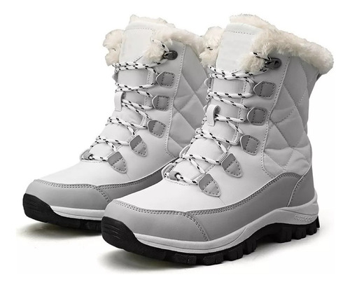Botín Térmico Impermeable Forrado Con Chiporro Mujer - Nieve