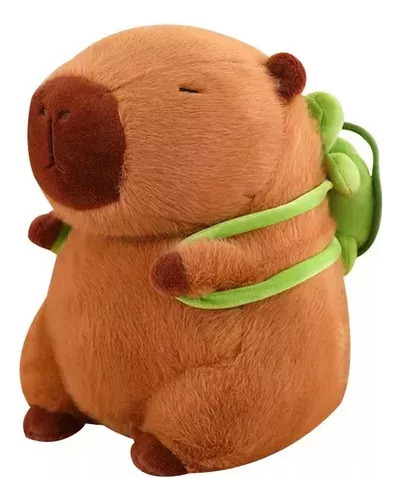 Capibara Y Tortuga En Mochila Peluche, 1 Unidad